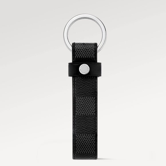Louis Vuitton Black Leather LV Ring Key Holder - Picture 3 of 8